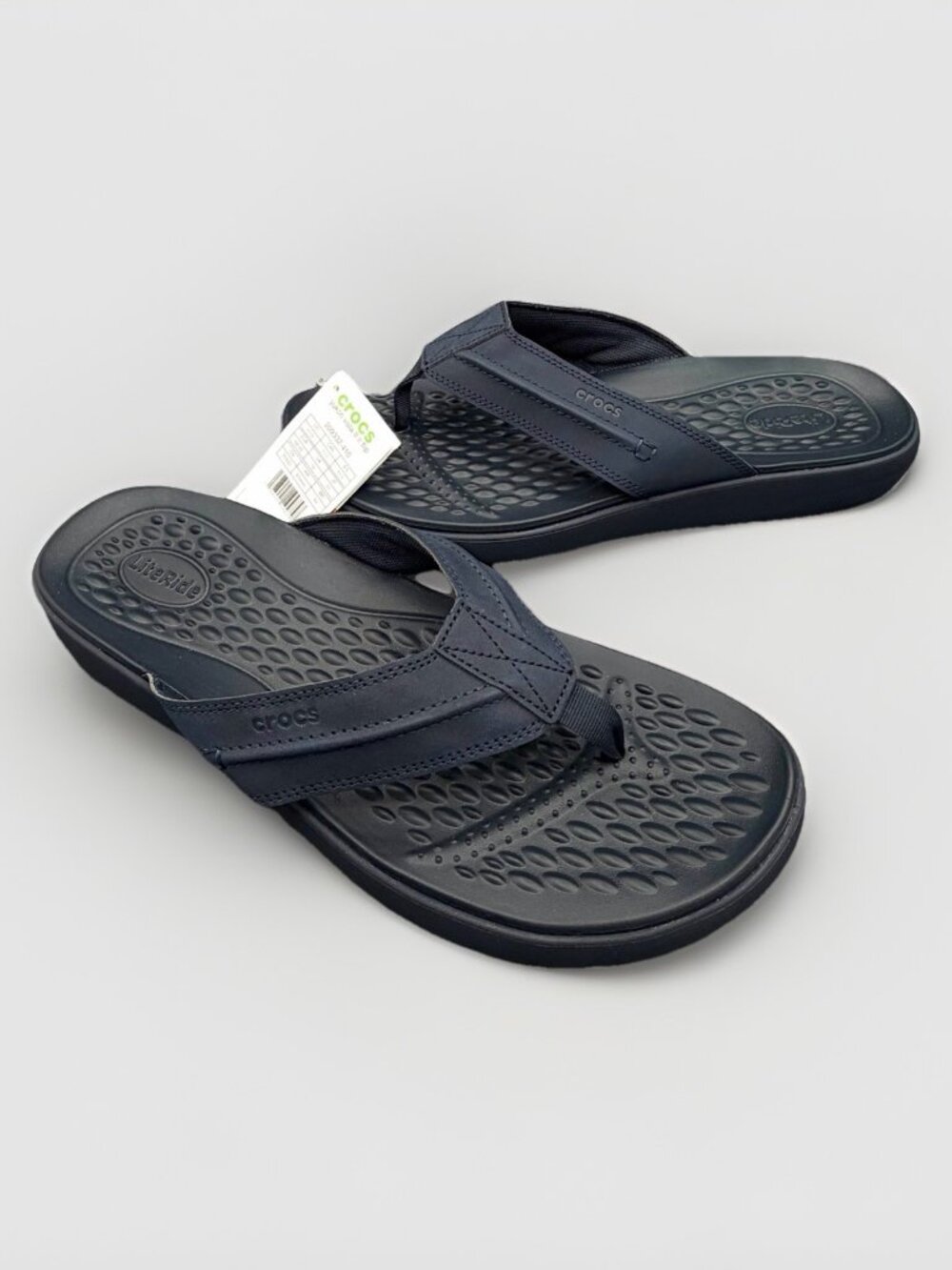 Crocs Men's Yukon Vista II LR Flip Sandals Navy Blue Size 13 NWT 209332-410